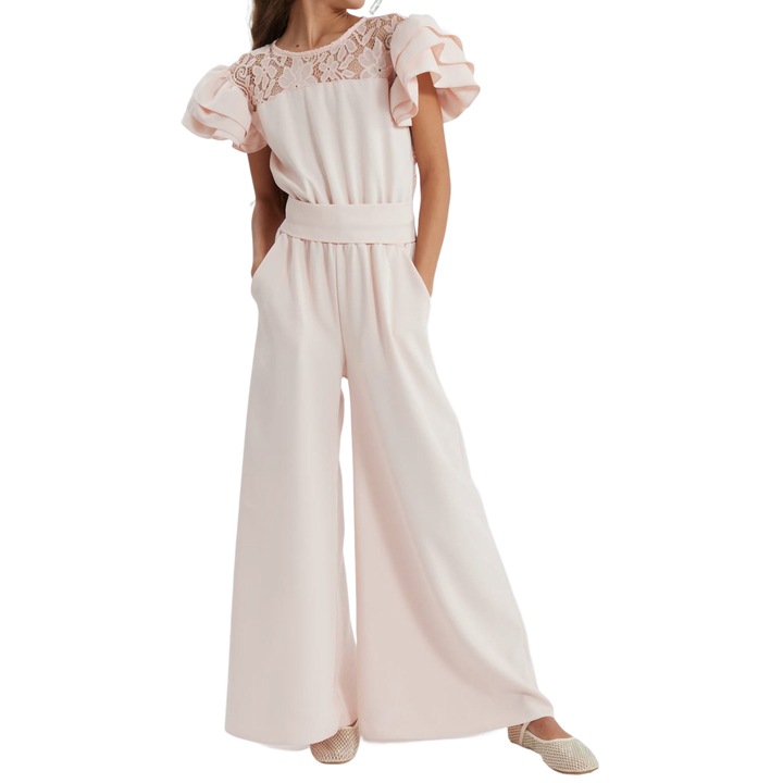 Salopeta pentru fete, ZOYA Fashion, Beatrice, Textil, Roz, Roz