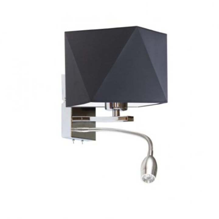 Стенна лампа MESSA, Lysne, 1xE27, 34см, графит, 23x22,5см