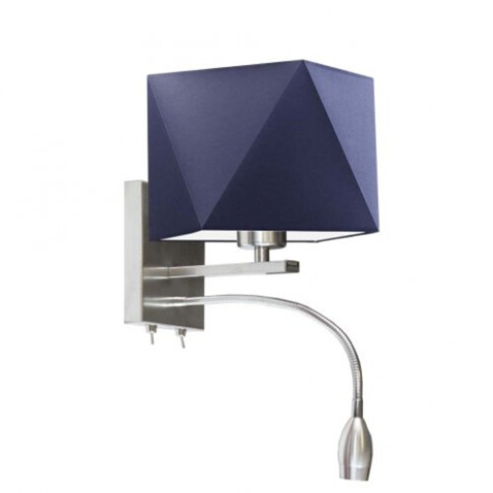 MESSA fali lámpa, Lysne, 1xE27, 60W, 34x16x16cm, sötétkék