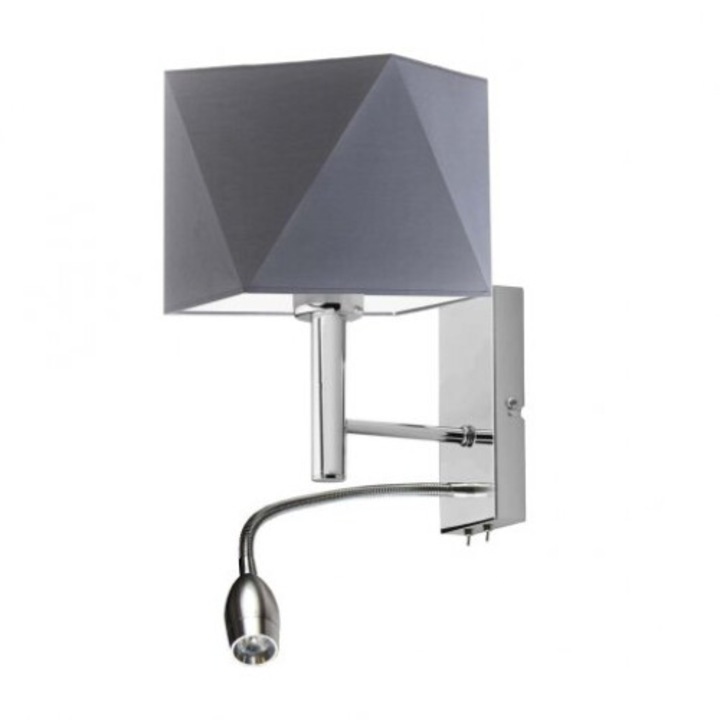 Aplica Lysne SALEM, 1xE27, gri, 28x23cm