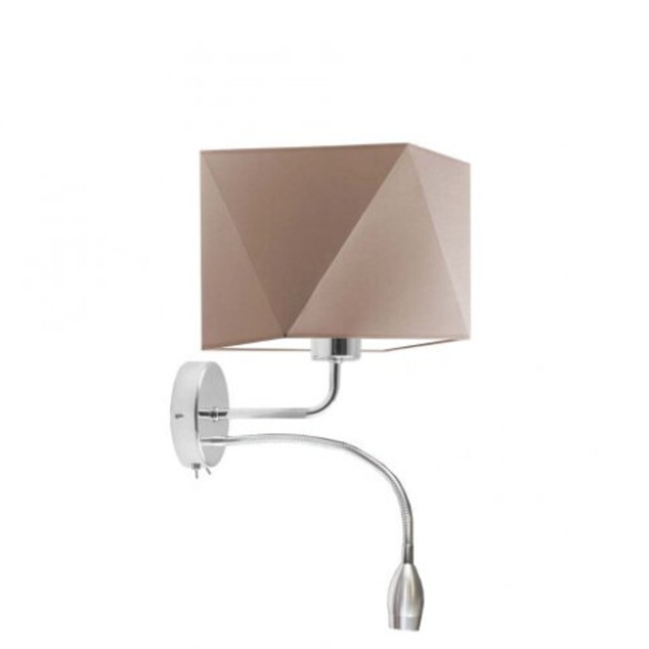 Lysne KENT fali lámpa, LED, 16x16cm, bézs