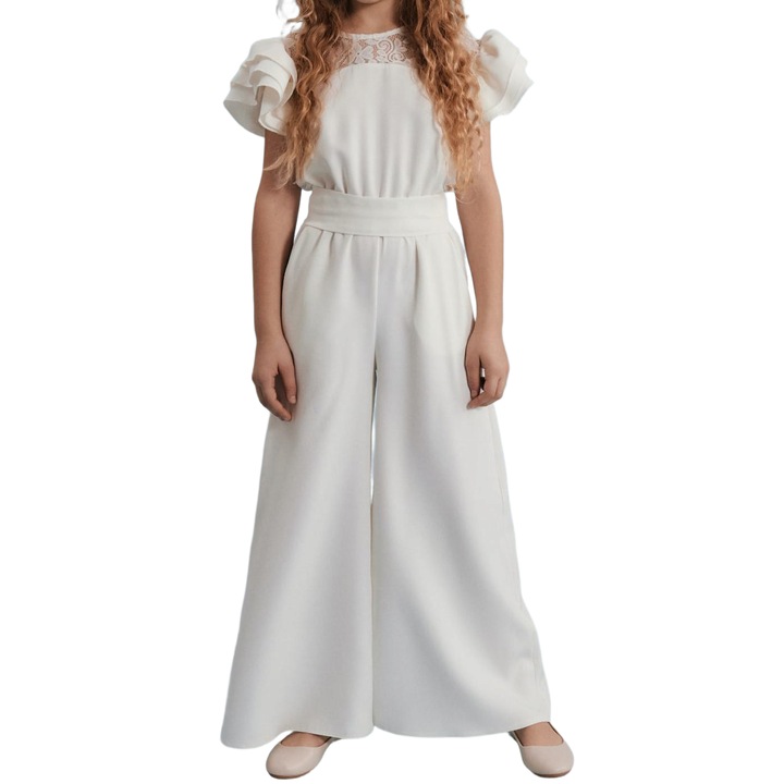 Jumpsuit lányoknak, ZOYA Fashion, Beatrice, Textil, Fehér, Fehér