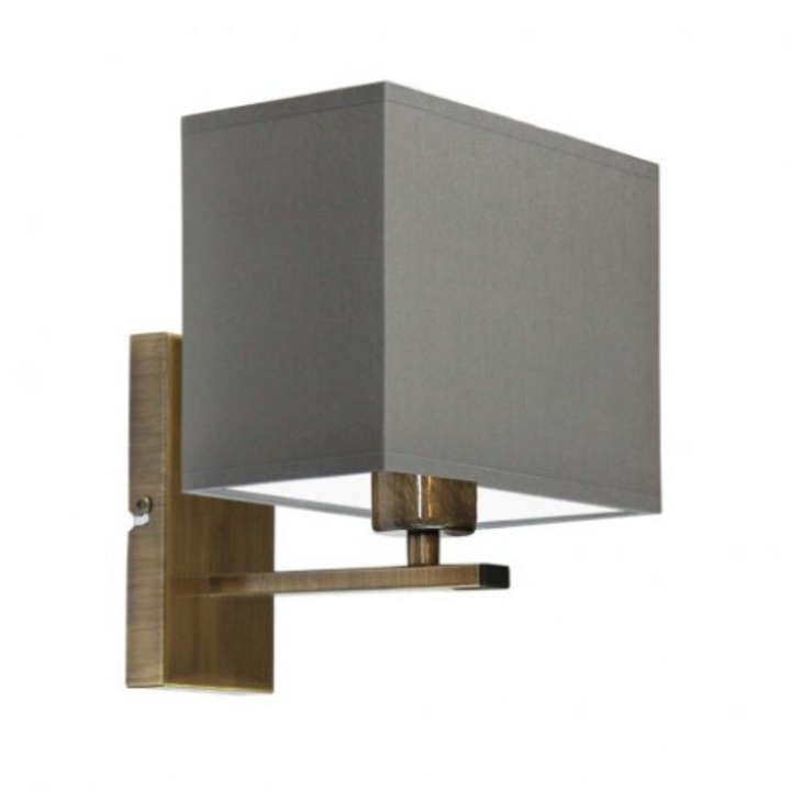 Аплик Lysne MALAGA, сив абажур, метална конструкция, 23x20x18см