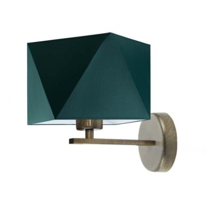 Аплик ORLANDO, Lysne, диамантена геометрия, метал, текстил, 16x16см, многоцветен