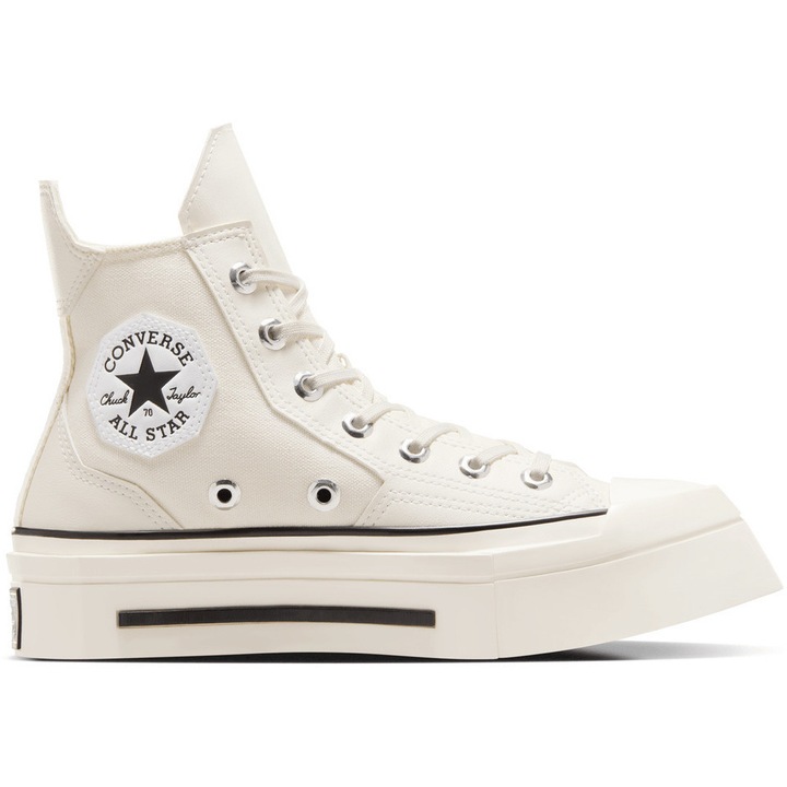 Converse, Pantofi sport cu platforma patrata Chuck 70 De Luxe, Bej