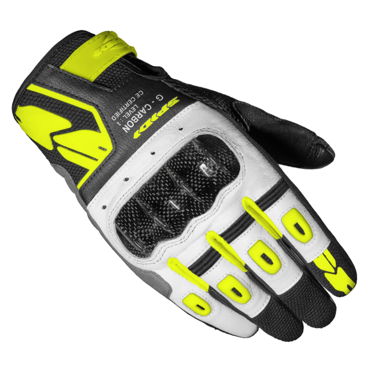 Manusi moto dame Spidi g-carbon, Negru/Galben fluo, Marime: M