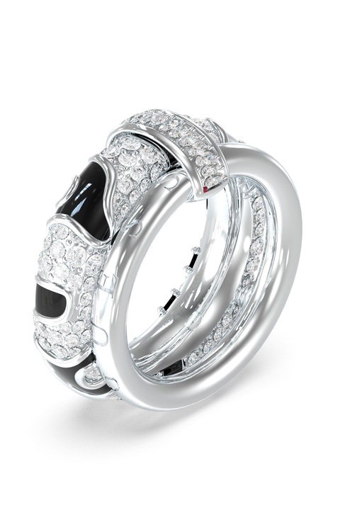 GUESS, Inel cu cristale, Argintiu