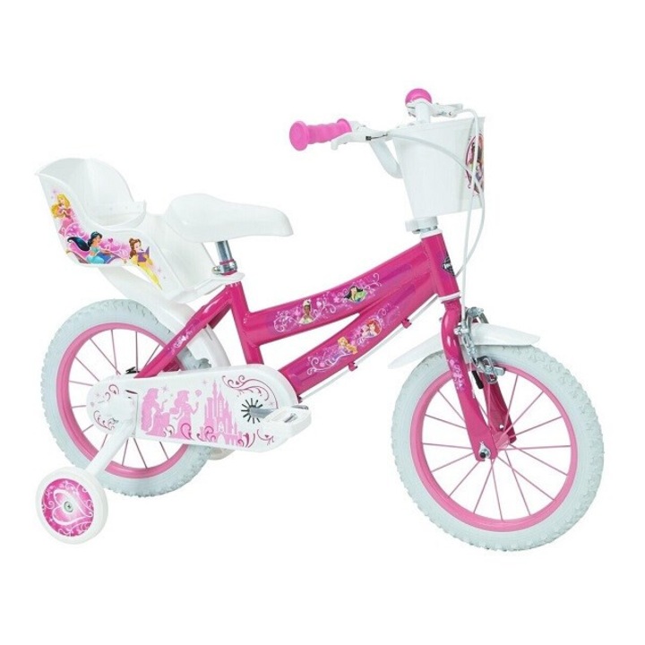 Детски велосипед 14" Huffy Disney Princess, розов, 4 колела