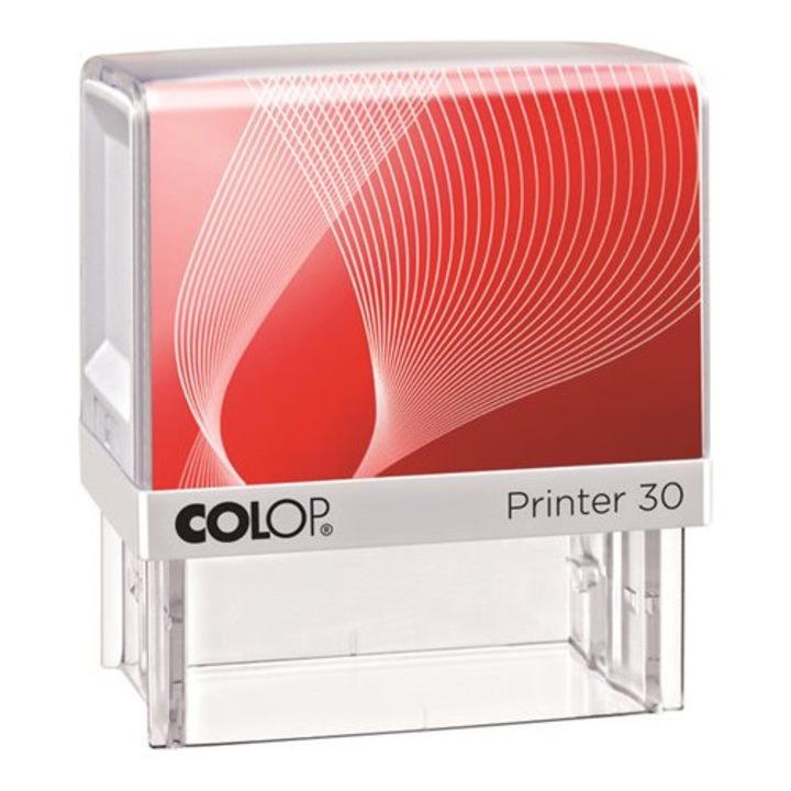 Bélyegző, szó, COLOP "Printer IQ 30" fehér ház - fekete párnával