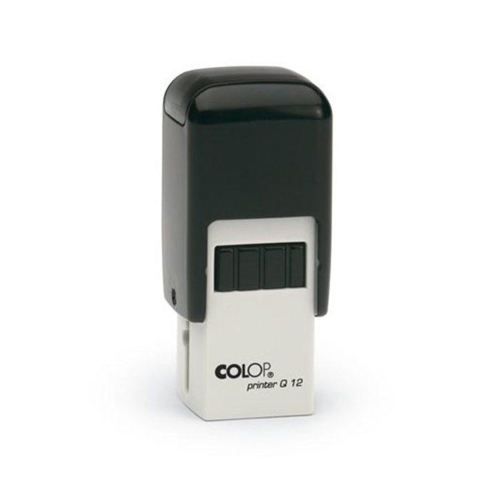 Stampila, COLOP, Imprimanta Q12, Negru/Alb