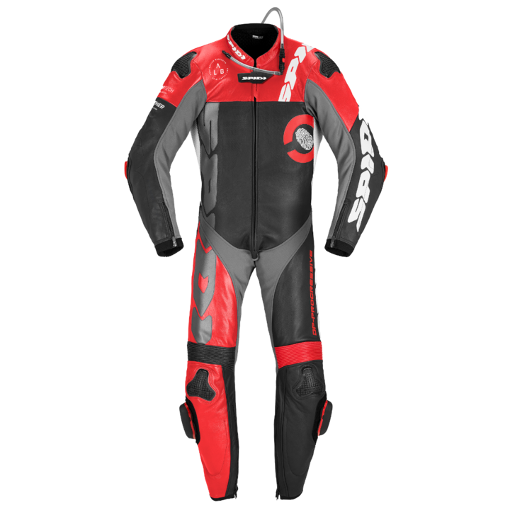 Combinezon moto din piele Spidi dp-progressive pro, Negru/Rosu, 58/3XL