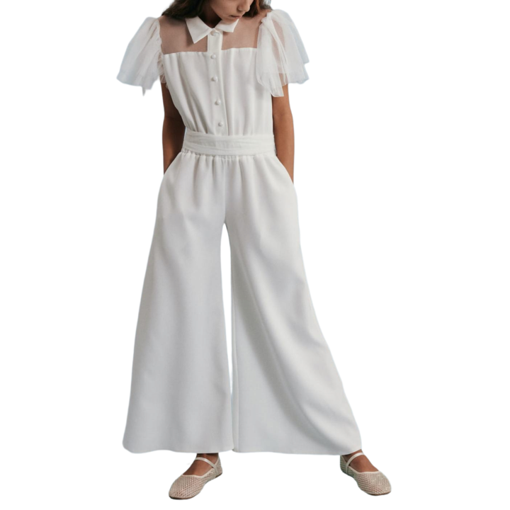 Lany jumpsuit, ZOYA Fashion, Blair, Textil, Feher, Fehér