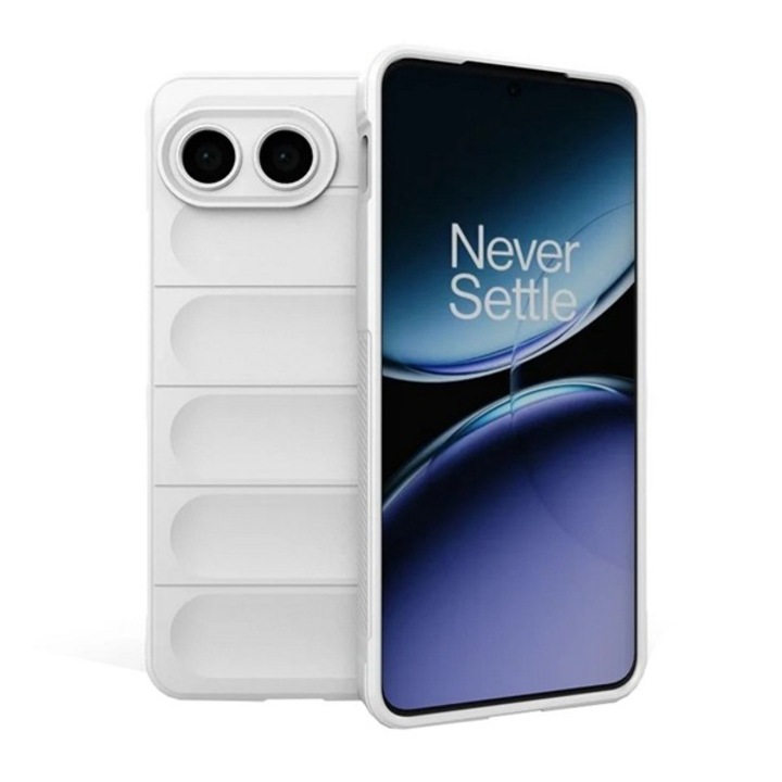 Gigapack szilikon mobiltelefon tok, ütésállóság, kameravédő, 3d, fehér, kompatibilis: OnePlus Nord 4