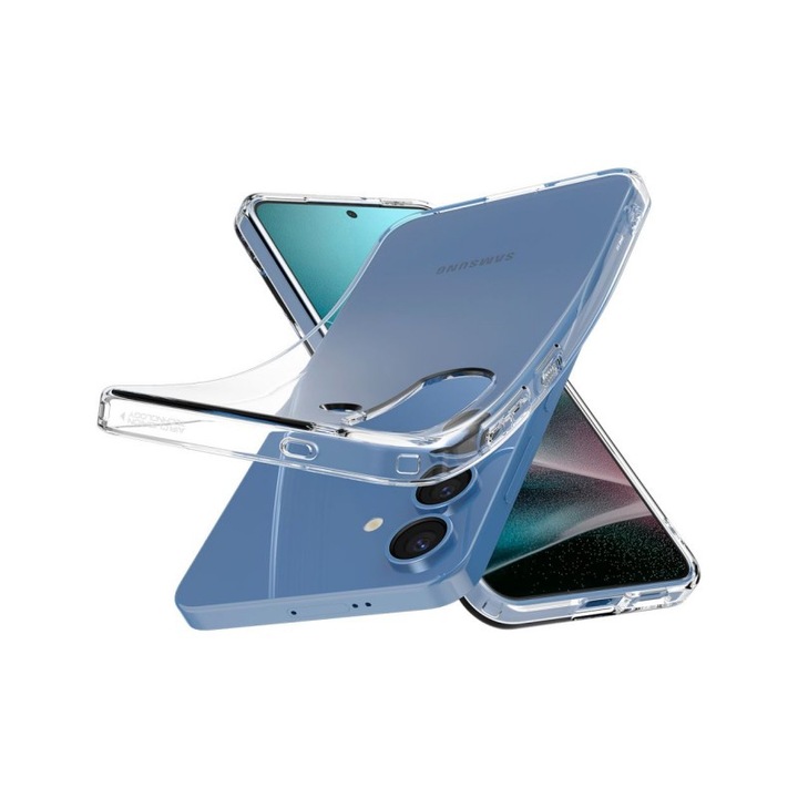 Husa Spigen Liquid Crystal Compatibila Cu Samsung Galaxy S25, Silicon, Transparent, Anti Alunecare, Materiale Premium