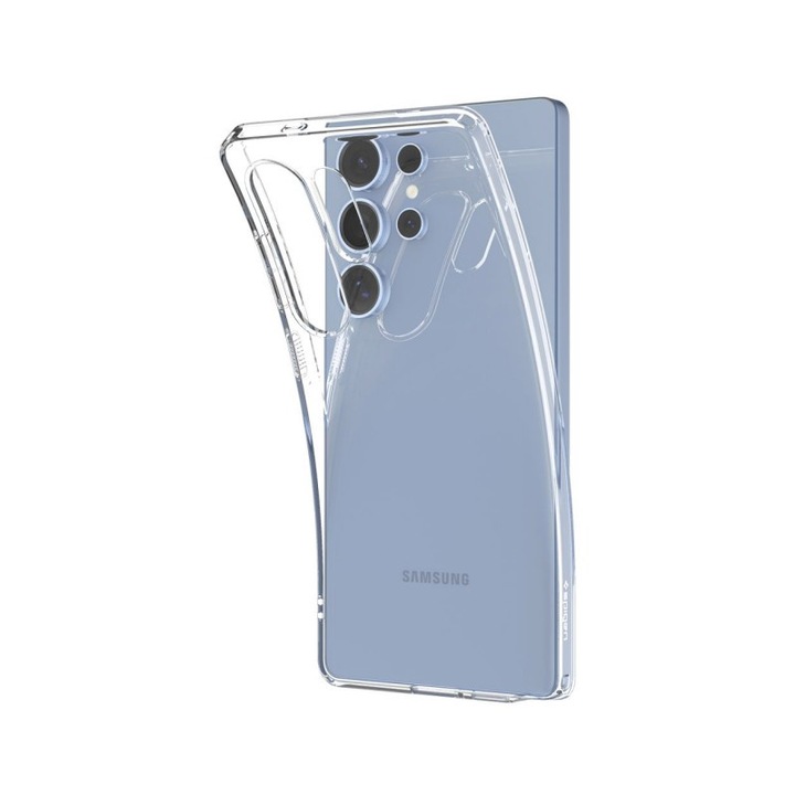 Husa Spigen Liquid Crystal Compatibila Cu Samsung Galaxy S25 Ultra, Silicon, Transparent, Anti Alunecare, Materiale Premium