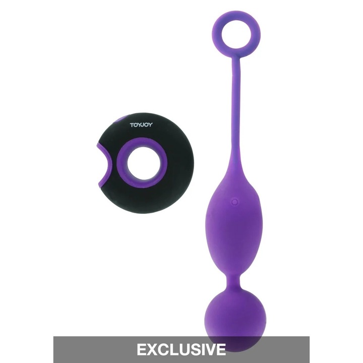 Vibrator Oua Wireless Embrace I ToyJoy - cu Telecomanda - 7 Functii de Vibratii, Sigura si Impermeabila, Mov