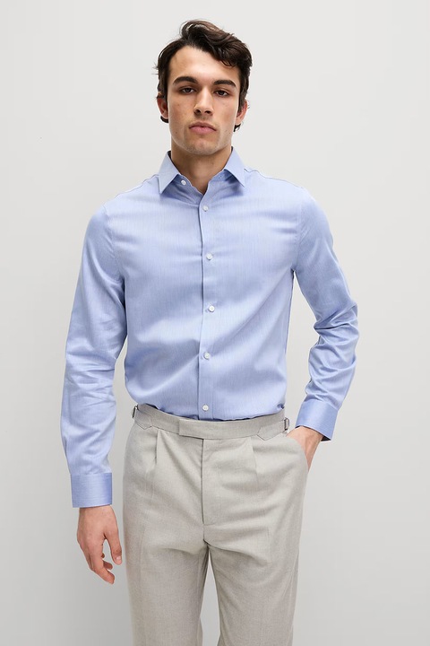 Marks & Spencer, Camasa regular fit de bumbac, Albastru deschis