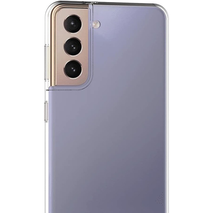 Калъф, съвместим с Samsung Galaxy S21, ултра тънък, мек TPU удароустойчива защита - Прозрачен