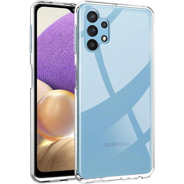 Husa compatibila cu Samsung Galaxy A32 5G, ultra subtire, protectie moale TPU rezistenta la socuri - Transparent