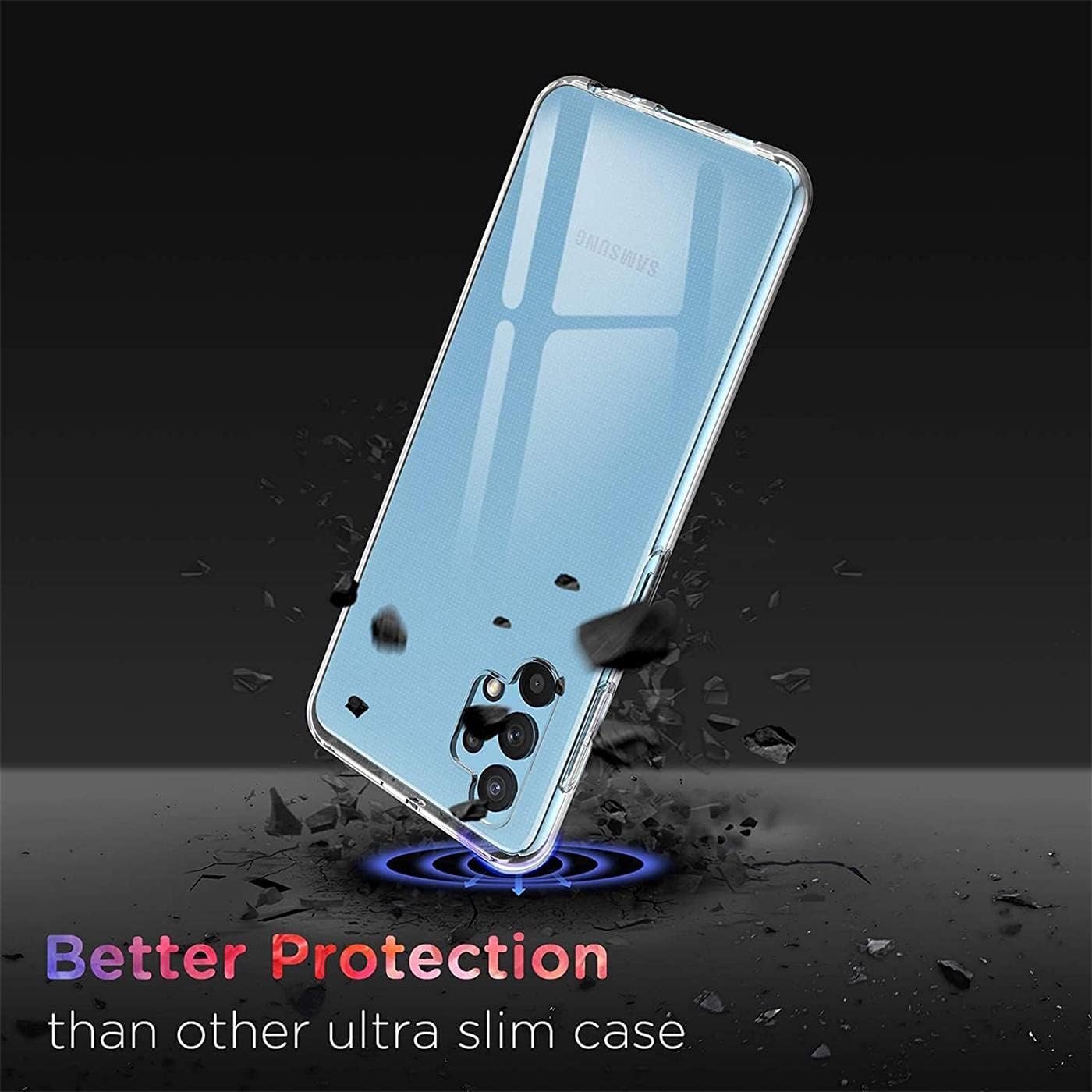 Husa compatibila cu Samsung Galaxy A32 5G, ultra subtire, protectie moale TPU rezistenta la socuri - Transparent