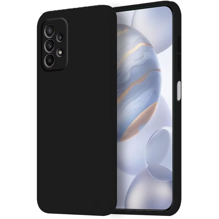 Кейс съвместим с Samsung Galaxy A23, ултра тънък, мек TPU удароустойчива защита - Черен