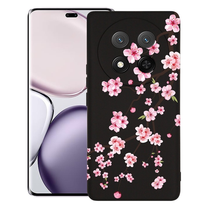 BestCase® Husa pentru Honor Magic 7 Lite, Premium Slim Silicon 1.2MM, Japan Cherry tree, Microfibra in interior, Antisoc, Protectie camera si ecran, 1926315 PB 1475