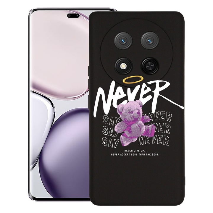 BestCase® Husa pentru Honor Magic 7 Lite, Premium Slim Silicon 1.2MM, Teddy Bear - never say never, Microfibra in interior, Antisoc, Protectie camera si ecran, 1926315 PB 1546