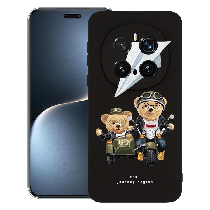 BestCase® Husa pentru Honor Magic7 Pro, Premium Slim Silicon 1.2MM, Teddy On The Road, Microfibra in interior, Antisoc, Protectie camera si ecran, 1926316 PB 932