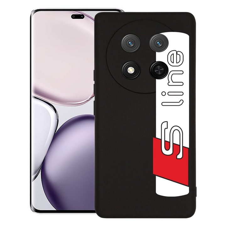 Силиконов калъф BestCase за Honor Magic 7 Lite, Audi S Line, SLIM 1.2MM, Microfiber interior, Premium Soft Liquid Silicon, Black, 1926315 PB 1757