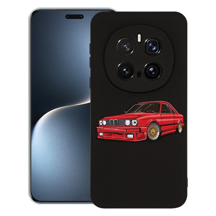Силиконов калъф BestCase за Honor Magic7 Pro, Classic Car, SLIM 1.2MM, Microfiber interior, Premium Soft Liquid Silicon, Black, 1926316 PB 829