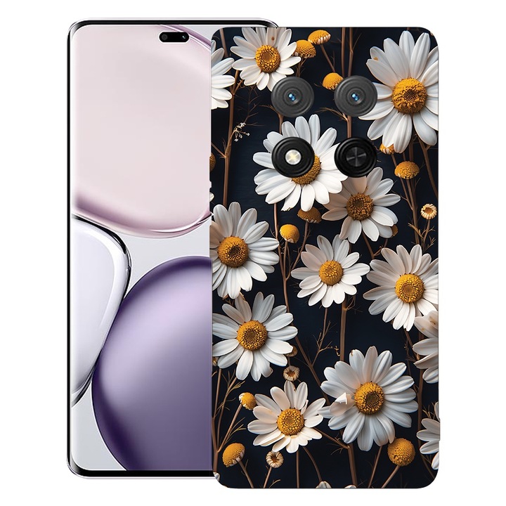 BestCase® Husa pentru Honor Magic 7 Lite, Premium Slim Silicon 1.2MM, 3D Daisy, Microfibra in interior, Antisoc, Protectie camera si ecran, 1926315 PB 1439