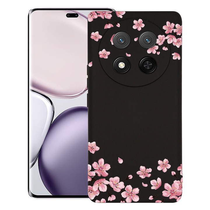 BestCase® Husa pentru Honor Magic 7 Lite, Premium Slim Silicon 1.2MM, Pastel colors - flowers, Microfibra in interior, Antisoc, Protectie camera si ecran, 1926315 PB 694