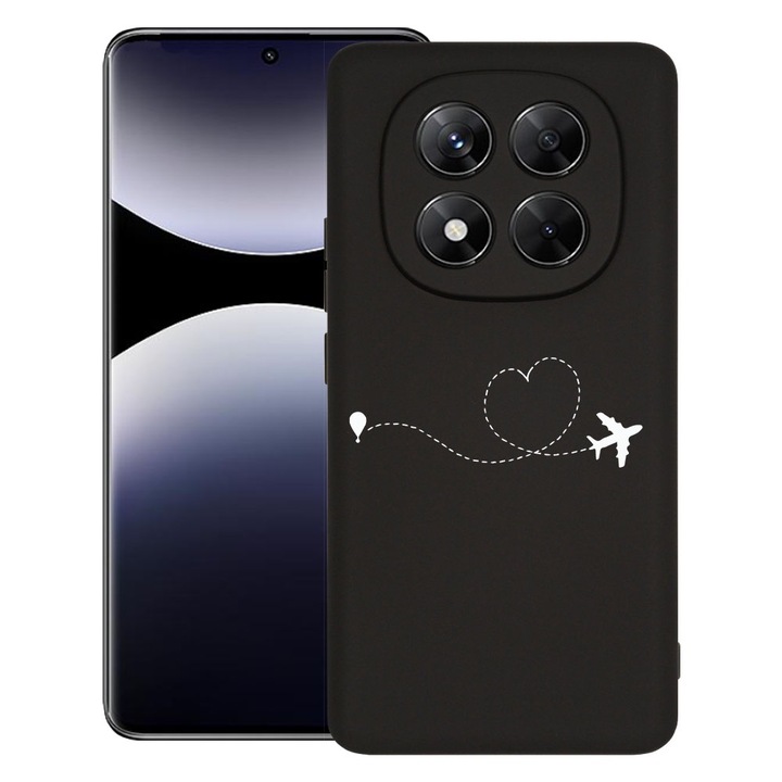 BestCase® Husa pentru Xiaomi Redmi Note 14 Pro Plus, Premium Slim Silicon 1.2MM, Love To Travel, Microfibra in interior, Antisoc, Protectie camera si ecran, 1926326 PB 746