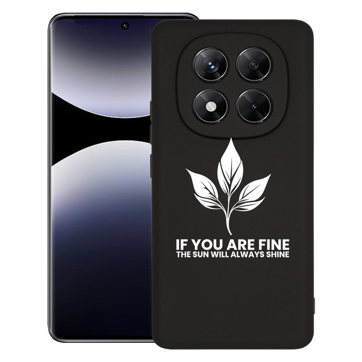 BestCase® Husa pentru Xiaomi Redmi Note 14 Pro Plus, Premium Slim Silicon 1.2MM, If you are fine, Microfibra in interior, Antisoc, Protectie camera si ecran, 1926326 PB 1470