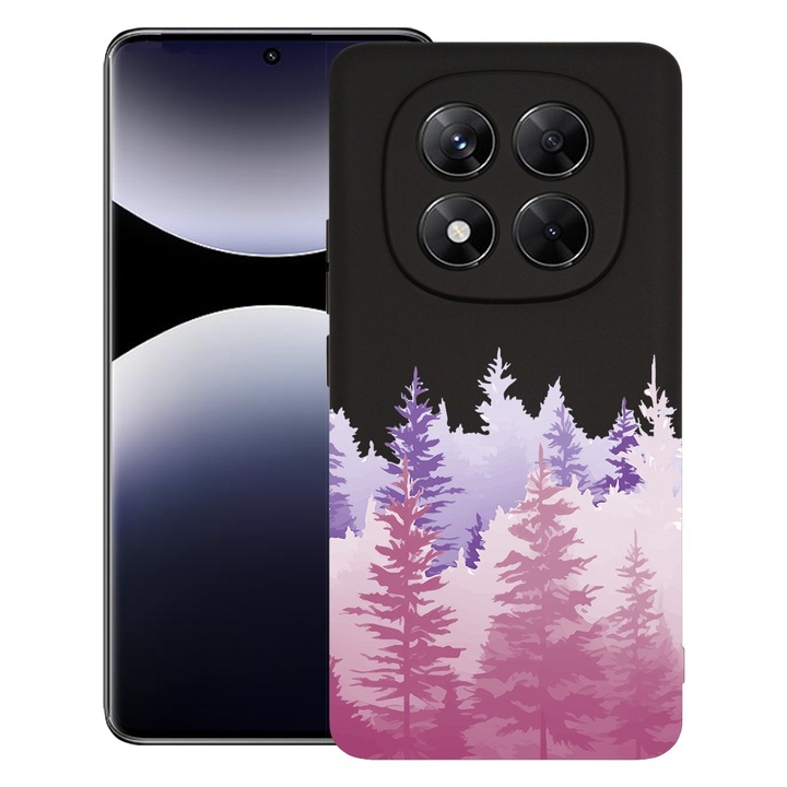 BestCase® Husa pentru Xiaomi Redmi Note 14 Pro Plus, Premium Slim Silicon 1.2MM, Morning Lights In Forest, Microfibra in interior, Antisoc, Protectie camera si ecran, 1926326 PB 1482