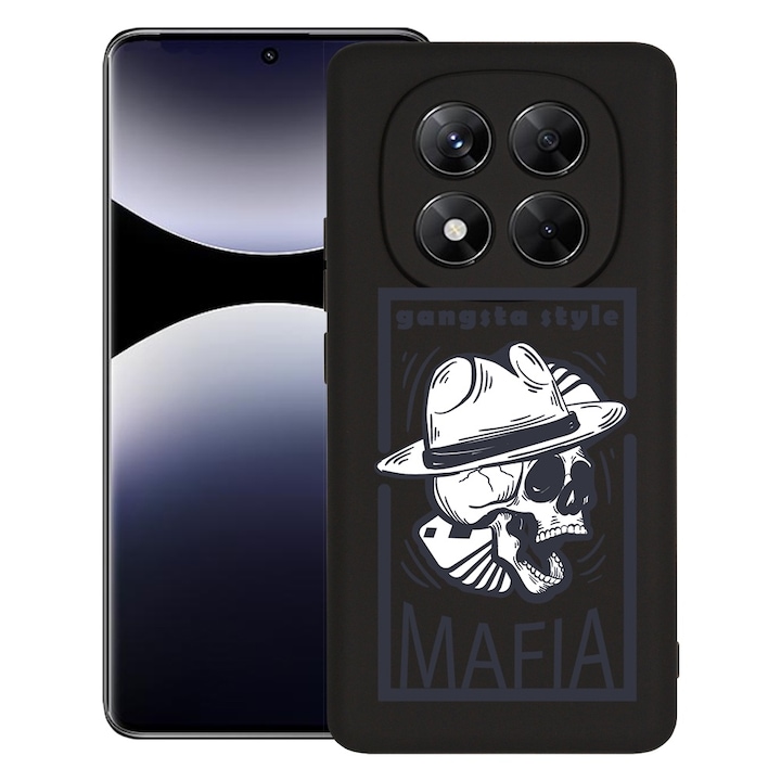 BestCase® Husa pentru Xiaomi Redmi Note 14 Pro Plus, Premium Slim Silicon 1.2MM, Gangsta Life, Microfibra in interior, Antisoc, Protectie camera si ecran, 1926326 PB 1493