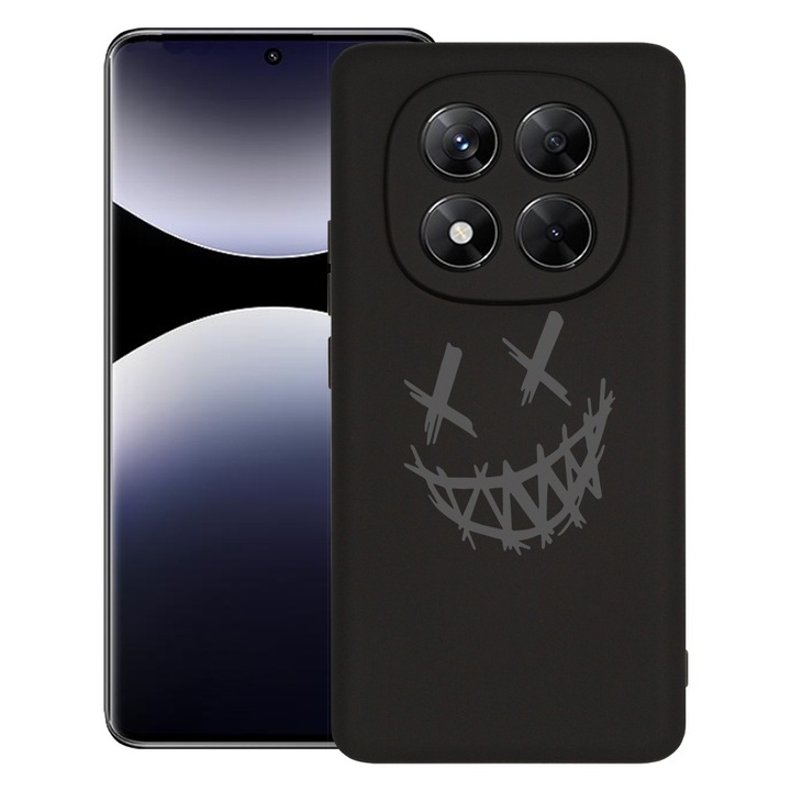 BestCase® Husa pentru Xiaomi Redmi Note 14 Pro Plus, Premium Slim Silicon 1.2MM, Smile please, Microfibra in interior, Antisoc, Protectie camera si ecran, 1926326 PB 1471