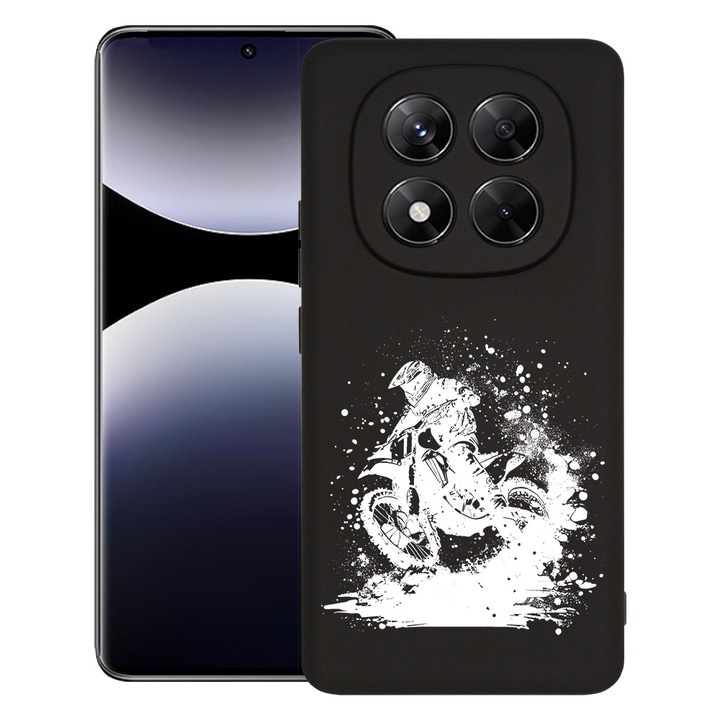 BestCase® Husa pentru Xiaomi Redmi Note 14 Pro, Premium Slim Silicon 1.2MM, MotoCross, Microfibra in interior, Antisoc, Protectie camera si ecran, 1926325 PB 1451
