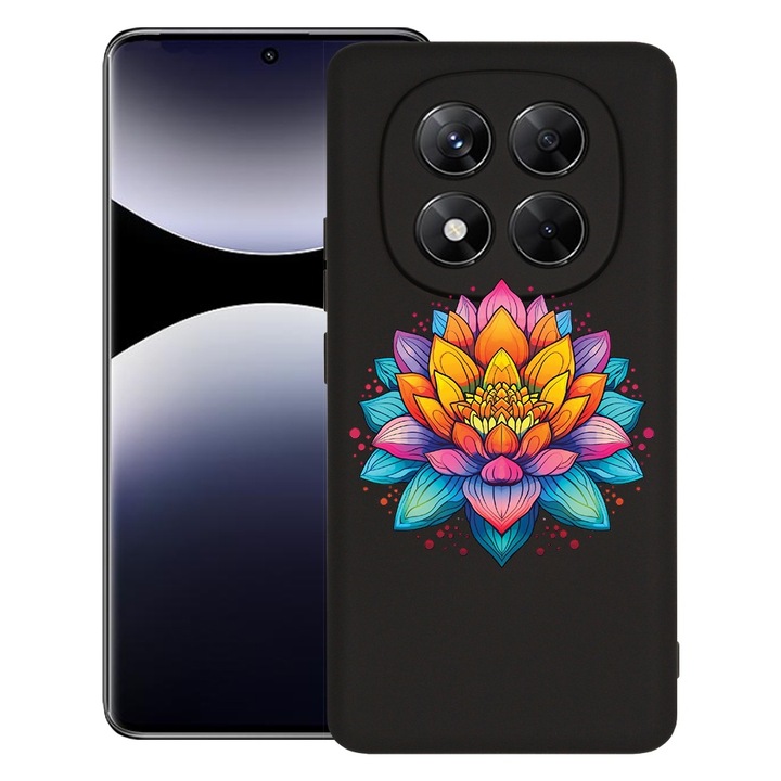 BestCase® Husa pentru Xiaomi Redmi Note 14 Pro Plus, Premium Slim Silicon 1.2MM, Dream Colors Flower, Microfibra in interior, Antisoc, Protectie camera si ecran, 1926326 PB 1509