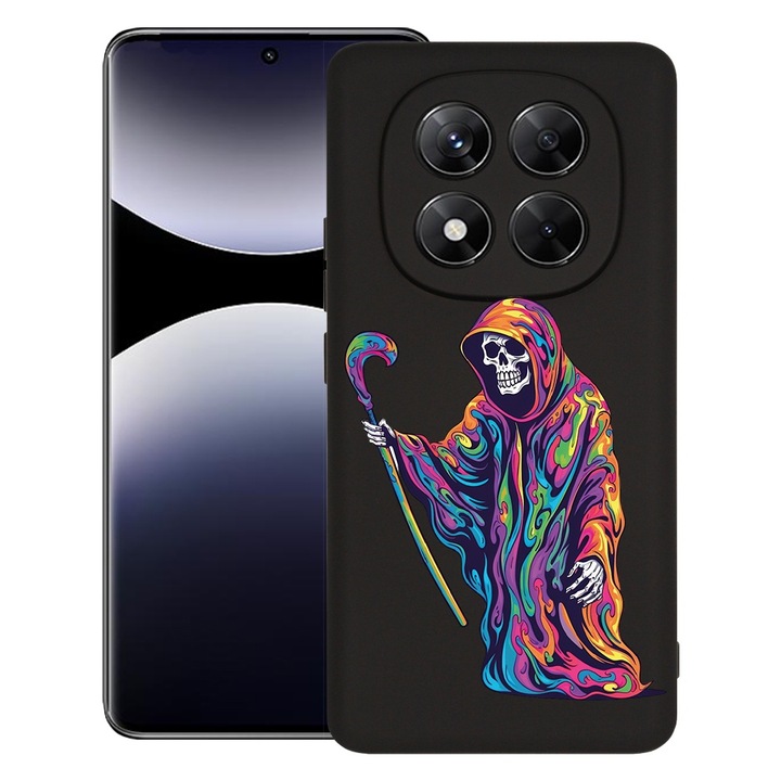 BestCase® Husa pentru Xiaomi Redmi Note 14 Pro Plus, Premium Slim Silicon 1.2MM, Dream Colors - Death, Microfibra in interior, Antisoc, Protectie camera si ecran, 1926326 PB 1575