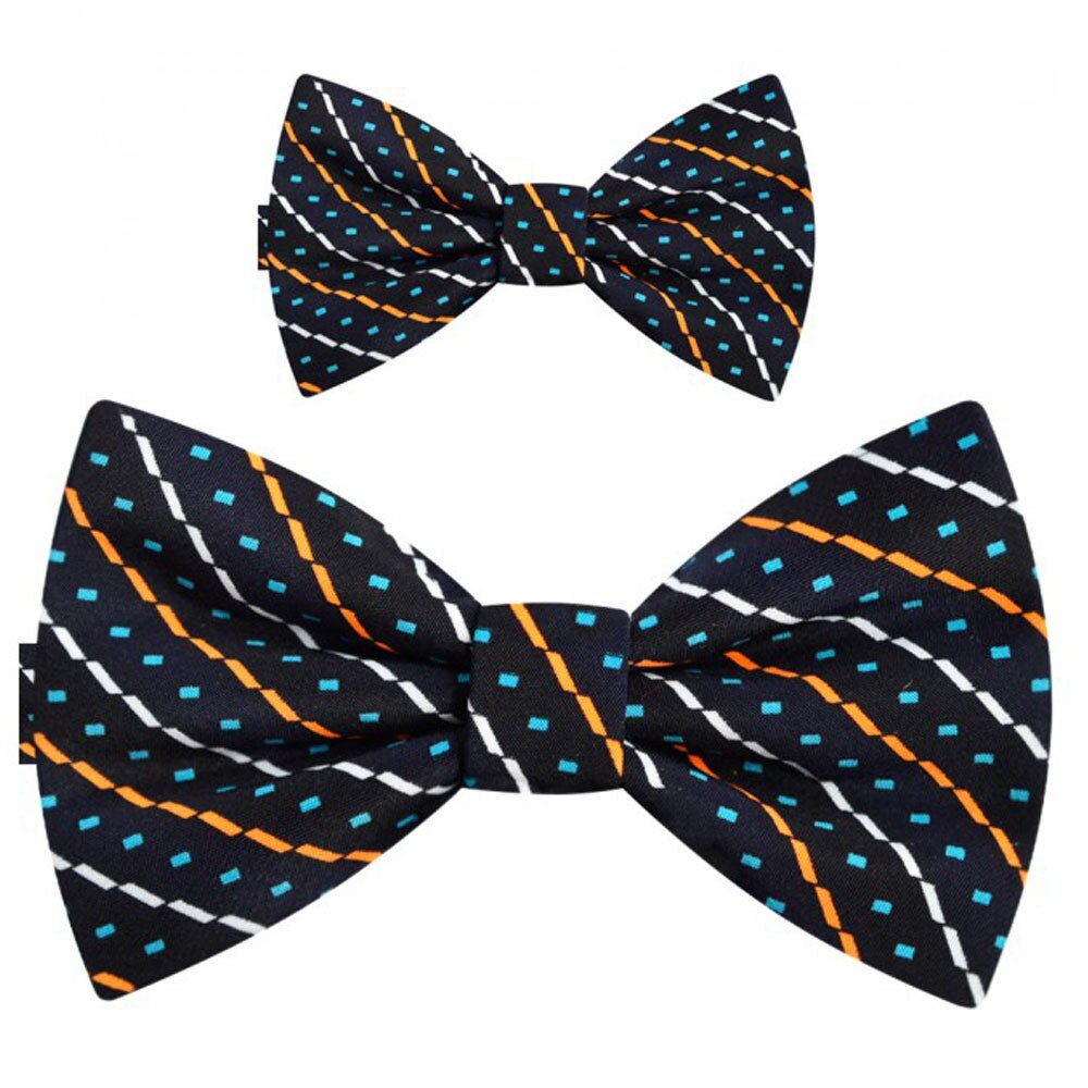 Set Papioane tata fiu, bleumarin, model motive abstracte