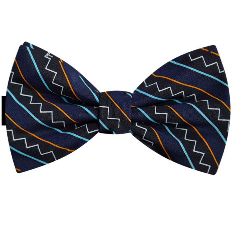 Papion bleumarin, model zig zag