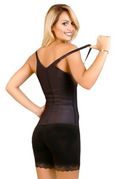 Corset Vesta Latex Basic negru/nude, Clessidra, Negru, Negru Corset Vesta Latex Basic negru/nude, Clessidra, Negru, Negru