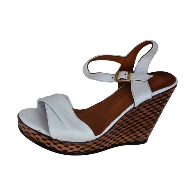 Sandale comode cu talpa ortopedica, model simplist, D&J Exclusive, Alb/Maro