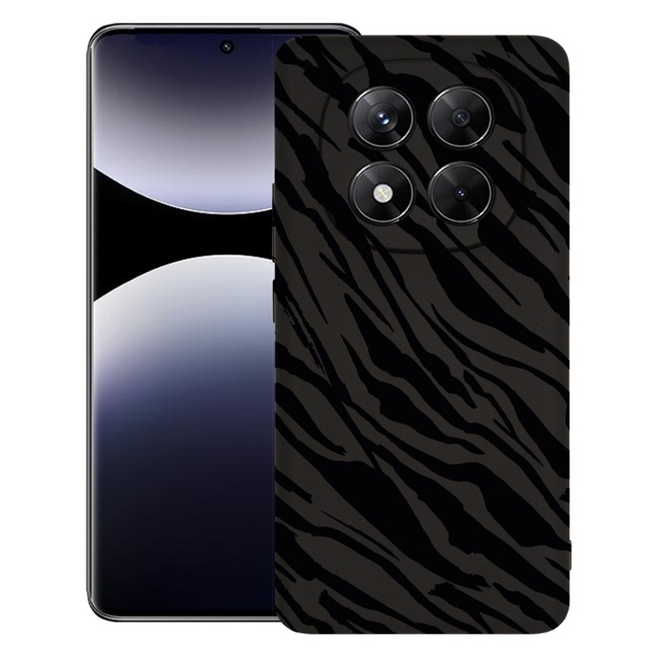 BestCase® Husa pentru Xiaomi Redmi Note 14 Pro, Premium Slim Silicon 1.2MM, Zebra Pattern, Microfibra in interior, Antisoc, Protectie camera si ecran, 1926325 PB 1059