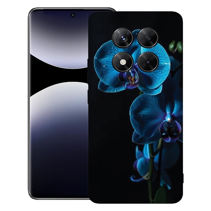 BestCase® Husa pentru Xiaomi Redmi Note 14 Pro Plus, Premium Slim Silicon 1.2MM, Blue Orchid, Microfibra in interior, Antisoc, Protectie camera si ecran, 1926326 PB 1403