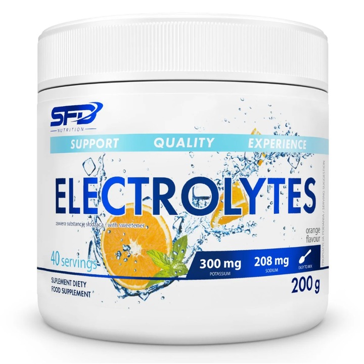 SFD Electrolytes Powder - Electroliti Portocaliuл 200g
