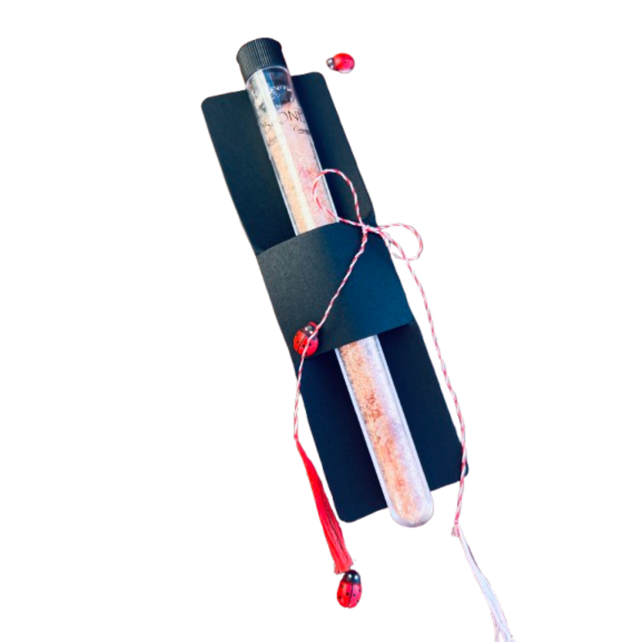 Martisor Sare de baie 100% naturala artizanala, 15 grame, aroma florala