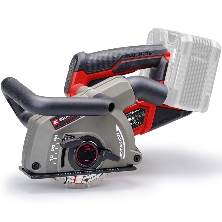 Акумулаторна фреза за канали Einhell Professional TP-MA 36/30 Li BL - Solo Power X-Change, 36 V, Ширина на рязане до 30 мм, Дълбочина до 30 мм, 2x диамантен диск, Без батерия и зарядно устройство