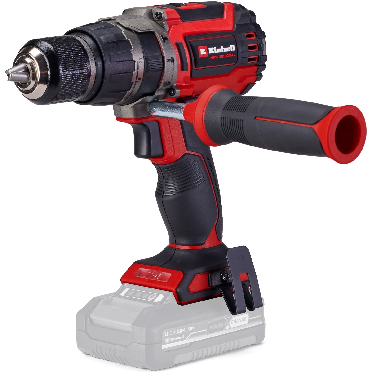 Masina de gaurit cu impact fara fir Einhell Professional TP-CD 18/70 Li-i BL - Solo Power X-Change (18 V, fara perii, 70 Nm, functie de gaurire cu impact, mandrina 13 mm, 2 viteze,